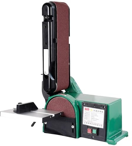 Dxysyldrun Pialla Elettrica A Mano, Levigatrice A Nastro Multi-Funzione con Piano di Lavoro Regolabile Multi-Angolo, Adatta per La Lavorazione dei Mobili E La Lucidatura del Legno