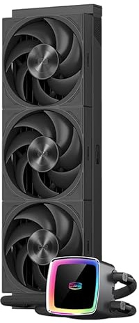 PCCOOLER CPS DE360 Max BK AIO 360mm Flüssigkeitskühlsystem mit Hochleistungs-Pumpe und 3 leisen Lüftern, kompatibel mit Intel LGA 1851/1700/1200/115X und AMD AM5/AM4