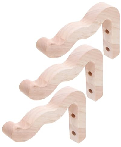 FUTUREORYY 3 Ganchos De Madera Maciza para Macetas Colgadores para Plantas Campanillas De Viento Colgadores para Plantas De Interior Soportes Colgantes para Macetas Color Beige