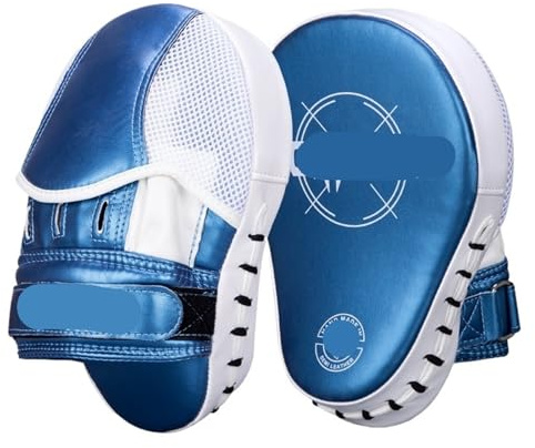 AMENGJ Pratzen Boxen Professionelle Box-Zielscheiben-Griffe, Taekwondo-Muay-Thai-Trainingsgeräte, Kinder Schlagen auf die dazugehörigen Sparringspolster(Blue)