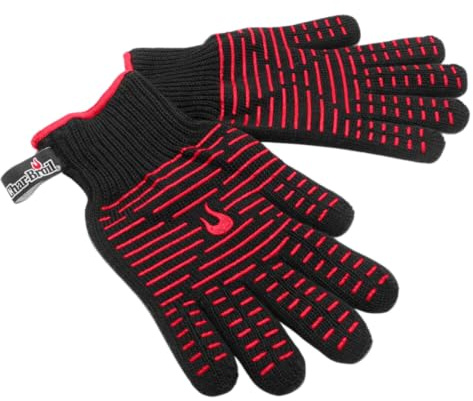 Char-Broil Grillhandschuhe Baumwolle, 1 Paar, Universalgröße, schwarz-rot