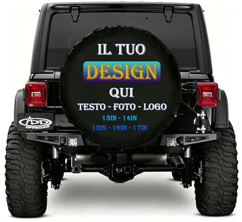 Copriruota di scorta Personalizzato con Foto Testo logo copri ruota di scorta personalizzata Protezioni Impermeabili e Antipolvere per Autotreno Camper Suv fuoristrada Universale Accessori Auto