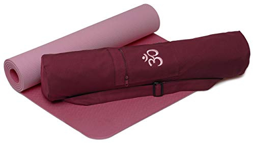 Yoga-Set Starter Edition - Comfort (yogamatte Pro + Yogatasche Om) Bordeaux
