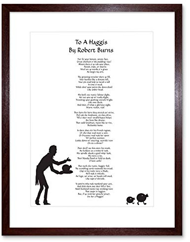 TO A HAGGIS ROBERT BURNS SCOTLAND EDINBURGH TYPOGRAPHY FRAMED PRINT B12X13745