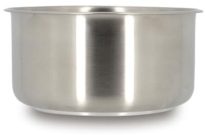 MENASTYL - Casserole inox 18/10 amovible 16 cm Iris Inox sans PFAS - Tous feux dont induction, four, réfrigérateur et lave-vaisselle - Empilables et résistantes - Acier inoxydable