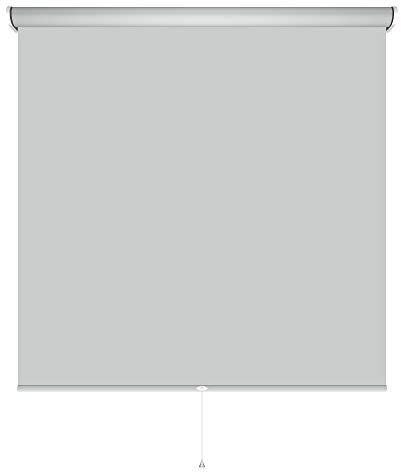 Rollo Springrollo Mittelzugrollo 14 Farben Breite 62 bis 202 cm Länge 180 cm Bedienung Mittelzug Stoff blickdicht lichtdurchlässig Fenster Sonnenschutz Blendschutz (182 x 180 cm / Hellgrau, Grau)