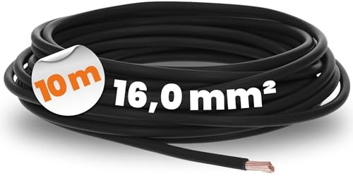 Lapp 10m Aderleitung H07V-K 16 mm² Schwarz - Flexible Verdrahtungsleitung | PVC Einzelader Litze nach VDE 0295 Klasse 5 - Meterware für Schaltschrank, Maschinen, Geräte und trockene Räume