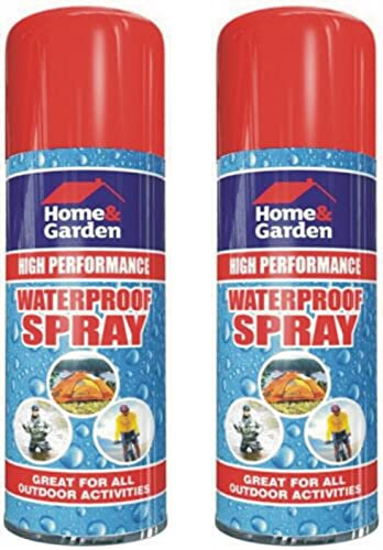 Water Proof Spray 2 X 300ml Against Moisture and Dirt for Outdoor Equipment, Waterproof Spray, Use On Fabric Protector, Tents, Camping, Fishing, Hiking Clothe, Shoes & Boots All Outdoor Activities