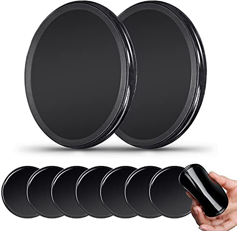 10 Stück Auto Anti Rutsch Matte,Nano Gel Pad für Armaturenbrett | KFZ Handy Halterung,Doppelseitig Klebende,Waschbar Wiederverwendbar (Schwarz)