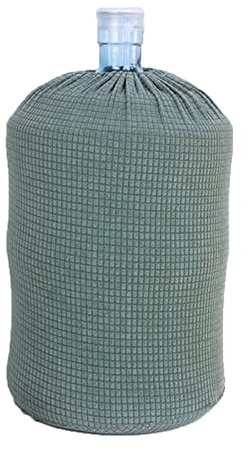 Cubierta De Cubo para Dispensador Agua Cubiertas Tela Duradera Protectora Accesorios Elástico Hogar Oficina Cocina Dispensador Agua Decoración 5 Galones (Verde)