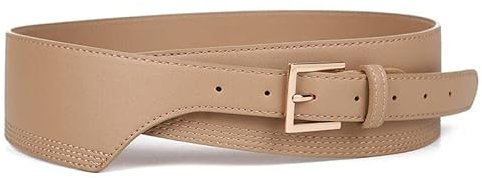 YANYUESHOP Gürtel for Frauen PU-Leder Gold Quadratische Dornschließe Kummerbund Körperkorsett Kummerbund Damen Breiter weicher Bund (Color : C, Size : One Size)