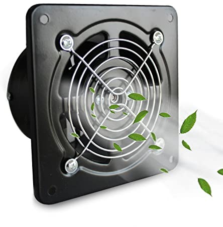 PBWIGS 20W Exhaust Fan 4 Inch Small Powerful Kitchen Extractor Fan With Backflow Flap Wall Mounted Smoke Vent Silent For Home Bathroom Garage Offices Attic Laundry Toilets (Size : Black)