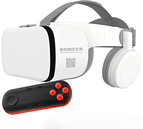 Gafas VR Gafas Control Remoto, Gafas VR para Juegos Video Películas 3D, Sistema Juego VR Realidad Virtuales Auriculares VR para iPhone Apple Android PC Teléfono ( Color : White , Size : 051 )