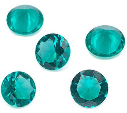 Größe 4,0 mm-12 mm, 50 Stück, runde Form, lose Glassteine, Rose, Rot, Farbe, Blau, Grün, Weiß, AQ9,8 mm (50 Stück)