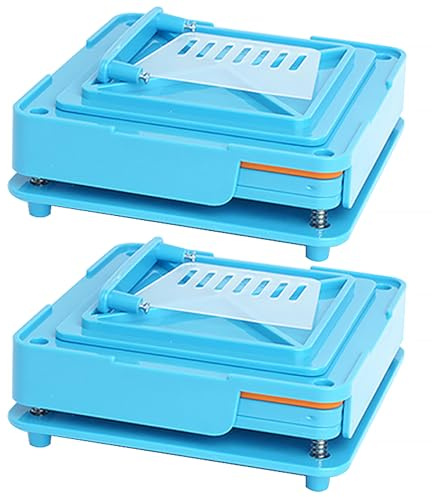 2PCS 100 Holes Empty Capsule Filler, Capsule Filling Machine for Size 00, Empty Capsules Vegetarian or Gelatin, Powder Cosmetics Capsules Manual Hospital Clinic Laboratory and Home Use (Blue)