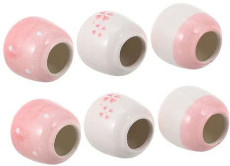 POPETPOP 6 STK Handgemalte rosa Blumentöpfe graceling Gracy Minitöpfe für Pflanzen Bleistift Zimmerpflanzentöpfe einmachgläser kreativer Blumentopf Pflanzenbehälter Kaktus Pflanztopf Bonsai