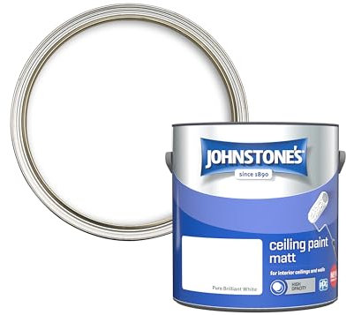 Johnstone's Ceiling Paint - Pure Brilliant White - 2.5L