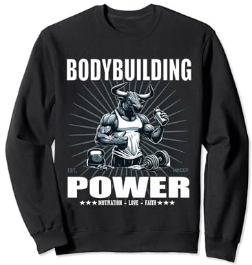 Bodybuilding Power Design mit dem Kraftsport Stier Sweatshirt