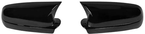 DZSGJNOF Rückspiegelgehäuse Für VW Für Golf 4 Für MK4 Für GTI R 1997-2002 2003 2004 Horn Seite Spiegel Abdeckung Flügel Rückspiegel Kappen Rückspiegelabdeckung(Glänzend schwarz)