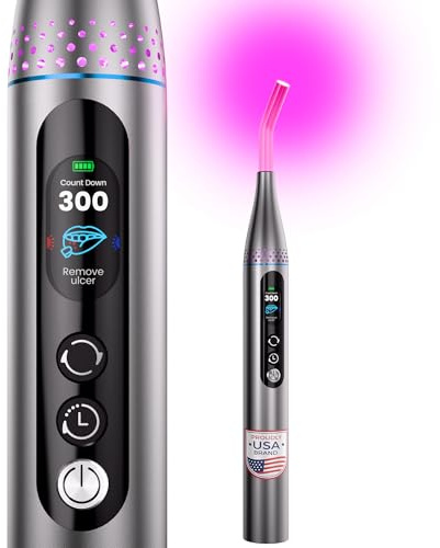 Red Light Therapy for Face, FSA-HSA Cold Sore Therapy Wand for Lips & Skin | Rechargeable Elite Grade Infrared Light Therapy Device, Portable Red Light Therapy Cold Sore Care for Daily Use