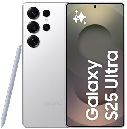 Samsung Galaxy S25 Ultra Smartphone AI, 3 anni di Garanzia del produttore, Display 6.9'' QHD+ Dynamic AMOLED 2X, Fotocamera 200MP, RAM 12GB, 512GB, 5.000 mAh, Titanium Whitesilver [Versione italiana]