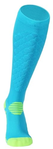 LXRHLIKG Atmungsaktive Fechtstrümpfe, Schutzausrüstung für den Fechtsport, Kniestrümpfe für den Fechtsport mit 3D-Wabenbohnen, Fechtsocken für Degen, Säbel und Florett(Green,L)