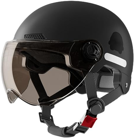 Casco Monopattino Elettrico, Casco Da Bici Per Adulti Mezzi Caschi Da Bici, Casco Per Scooter Elettrico Per Adulti Casco Bicicletta Elettrico Con Visiera, Equipaggiamento Protettivo Per Pattinaggio