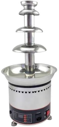 ylpddmm Fuente de Chocolate, Máquina de fusión de Chocolate para Fondue de 4/5/6/7 Niveles, de Acero Inoxidable,con Base de Olla de fusión en Caliente, para Centro Comercial, Hotel,4Tier