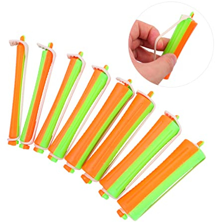 VICASKY 8 Set Hollow Curling Rod Double Colors Bar Hair Styling Hair Curler for Salon Home Use Fashionable