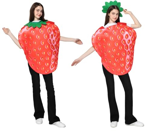 EraSpooky Costume da commedia per adulti arancione pomodoro viola uva frutta unisex taglia unica