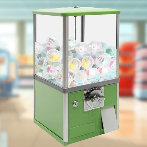 YHNNH, Gum Machine For Game Stores,Commercial Vending Machine Candy Dispenser Gumball Machine For Kids,Prize Vending Machine (Red)(Green)