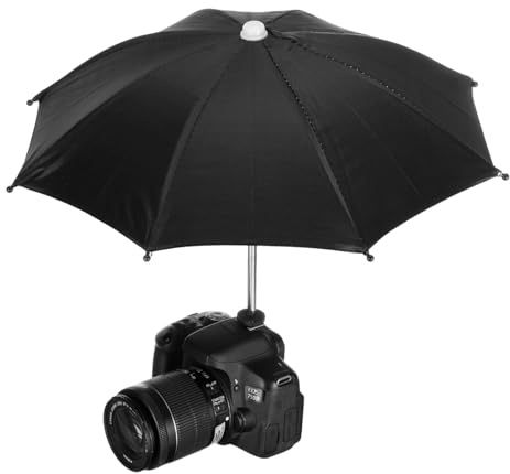 PATIKIL Camera Umbrella, 15 Inch Sunshade Camera Hot Shoe Umbrella Rain Cover Protector for Nikon, Black