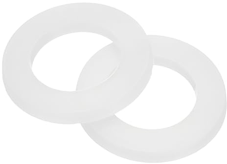 QUARKZMAN Paquete De 100 Arandelas Planas De Nylon M12 x 12mm DI Blanca | 20mm De, Arandela Plana Lisa, Para Grifos Domésticos Tuberías Y Mangueras De Agua