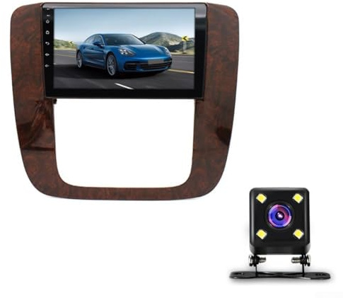 Honseadek Estéreo de coche para Yukon 2007-2015, para, Tahoe, Suburban, Silverado, unidad principal de doble DIN con pantalla táctil de 9 pulgadas, GPS integrado, CarPlay (8 núcleos 2+32G)