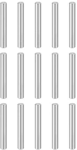 QUARKZMAN 15 Pezzi Perno Cilindrico M8 8mm 60mm Acciaio Inox 304 Argento | Per Dispositivi Metallici Mobili In Legno, Supporto Mensola Elemento Di Fissaggio