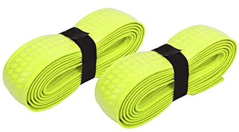 SPYMINNPOO 2 Stück Weiches Badmintonschläger-Griffband, Stoßdämpfendes Band für Tennisspieler, Schweißabsorbierende Griffbänder (Yellow)