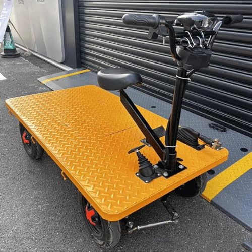 ZLZNX Elektro Pritschenwagen Tragbar Langlebig Transportwagen Klappbar 600kg Rollwagen Plattformwagen Transporthilfe Handwagen Mit Feststellbremse,01