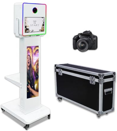 WideMeet Appareil photo reflex numérique de 15,6 avec écran tactile LCD pour appareil photo portable pour mariages, fêtes, événements (cabine photo + appareil photo)