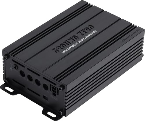 Ground Zero GZRA 450.1-MICRO - 480 W RMS Mono Class D Micro Subwoofer Amplificatore 1 Ohm stabile, con basso telecomando, ingresso alto livello, Subsonic & Bass Boost