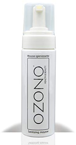 OZONO H&B Mousse de limpieza desinfectante - Con aceite vegetal ozonizado dispersables - Desinfectante, antibacteriano para manos, cara y cuerpo - Producción MADE IN ITALY (150ml)