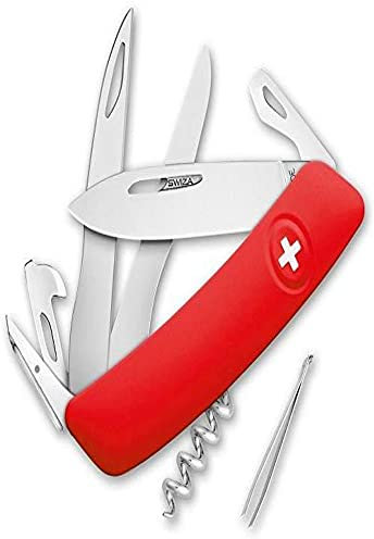 SWIZA 691201 Herren D07 Taschenmesser, rot, 17 cm