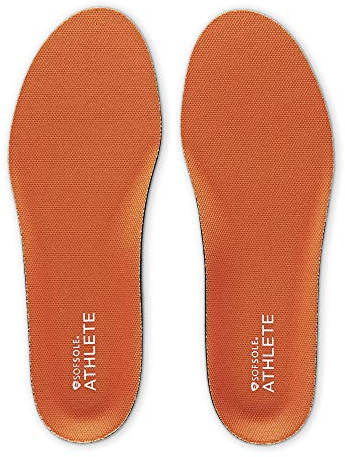 Sof Sole Semelles sportives Amorti chocs gel talon/avant-pied, pieds au sec par technologie Hydrologix, EU 39-41, Gris/Orange