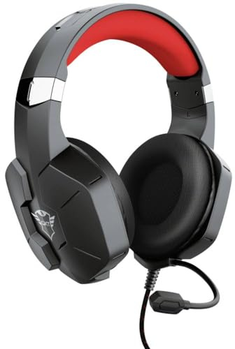 Trust Gaming Cascos Gaming para PC, PlayStation & Xbox GXT 323 Carus - Auriculares Gamer con Micrófono Flexible, para PC, PS4, PS5, Xbox Series X (S), Xbox One (X) - Negro
