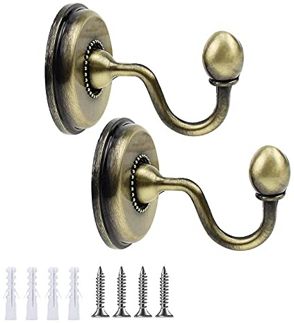 Zefeng 2 Stück Retro Handtuchhaken Wandhaken, Hakenleiste Kleiderhaken, Wandmontage Kleiderhaken Rack, Wand Hut Kleiderbügel, zum Dekorieren und Aufhängen Farbe von Vintage Bronze
