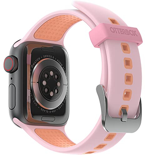OtterBox All Day Watch Band for Apple Watch Series 10/9/8/7/6/SE 2nd gen/SE 1st gen/5/4-40mm/41mm/42mm, Replacement Durable Soft Touch Silicone Strap for Apple Watch, Pink/Orange