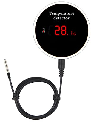 Termometro Smart con Sensore di Temperatura WiFi: Termometro Digitale con Sonda Esterna Impermeabile, Avviso App & Allarme con Suoneria, Batteria Ricaricabile, per Congelatore, Frigorifero, Acquario