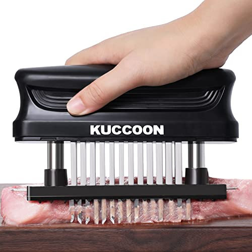 KUCCOON Meat Tenderizer Tool Stainless Steel Needle Ultra Sharp 60 Blades Tenderizer Tool for Tenderizing Beef Chicken Steak Pork