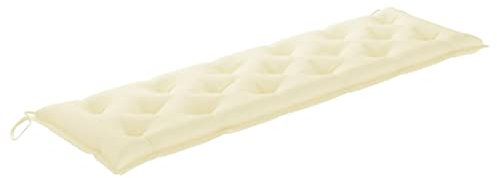 INLIFE Gartenbank-Auflage Cremeweiß 180x50x7 cm Stoff