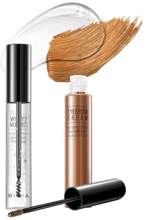 AMIIR Eyebrow Gel Mascara Up to 10 Hours Temporary Coloring Volumizing Enhance Color & Shape Eye Brow Fill In Sparse Brush Tamp Waterproof Long-Lasting, 2 Count, Auburn
