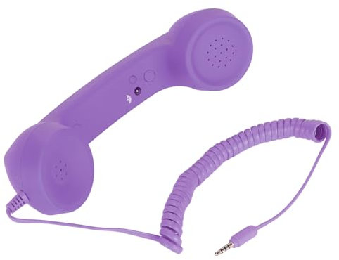 Auricular de Teléfono Celular, Auricular de Teléfono Retro con Cable de 3,5 Mm con Adaptador USB C, Auricular de Teléfono Vintage a Prueba de Radiación para Teléfono Inteligente